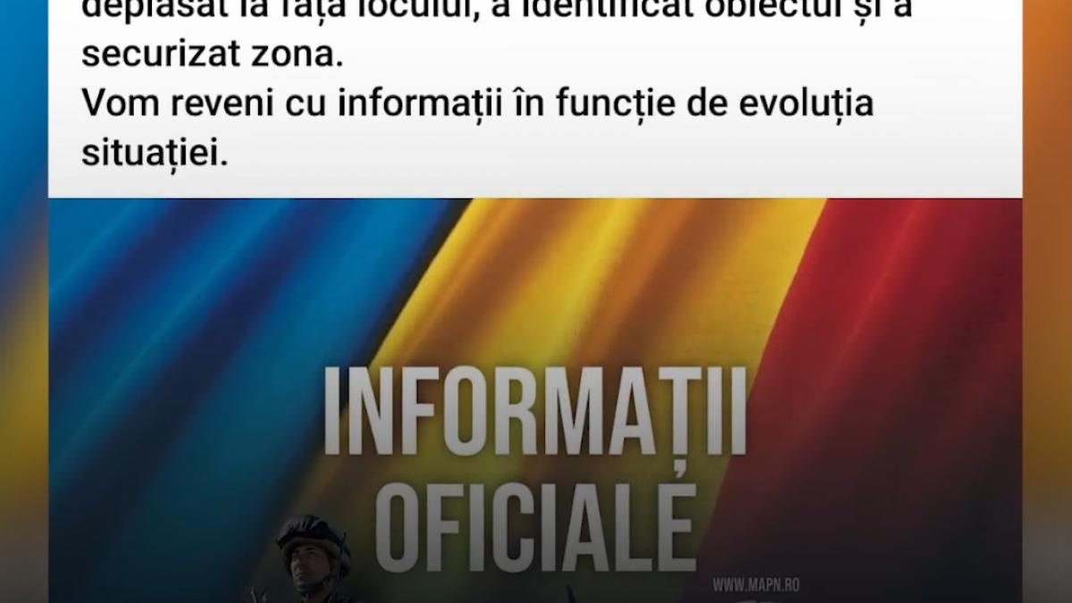mapn anunta ca a mai gasit o drona prabusita la plauru dupa cea din muntii macinului