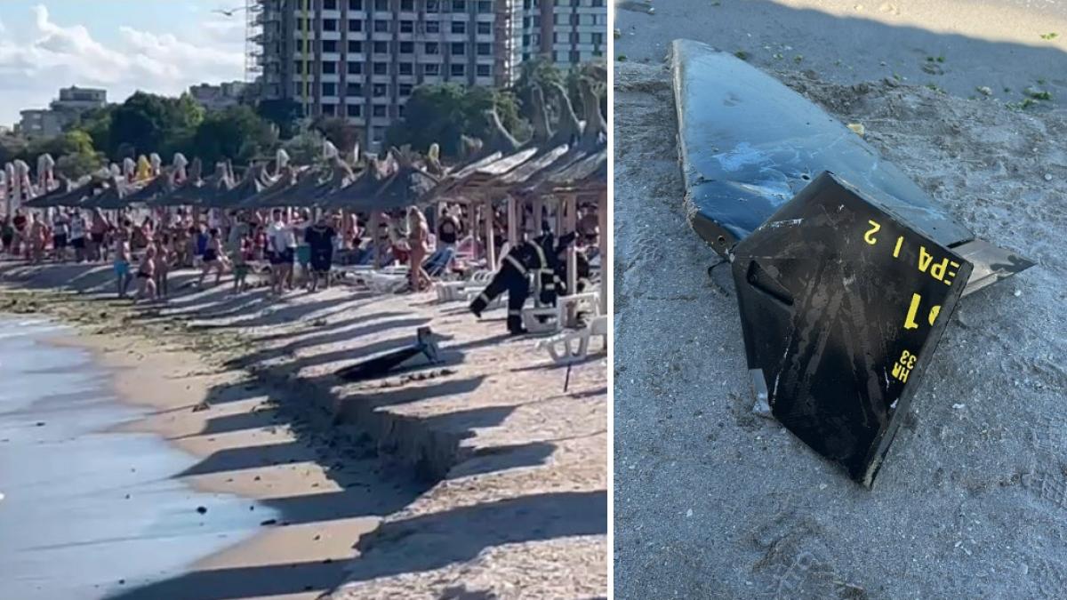 plaja saturn a fost evacuata fragmente de drona militara au aparut printre turisti