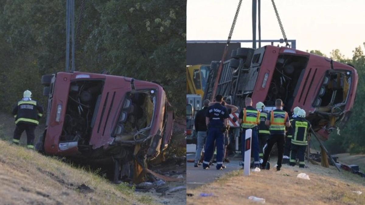 tragedie pe sosea in ungaria cel putin 12 oameni au murit dupa ce un autocar din polonia s a rasturnat intr un sant