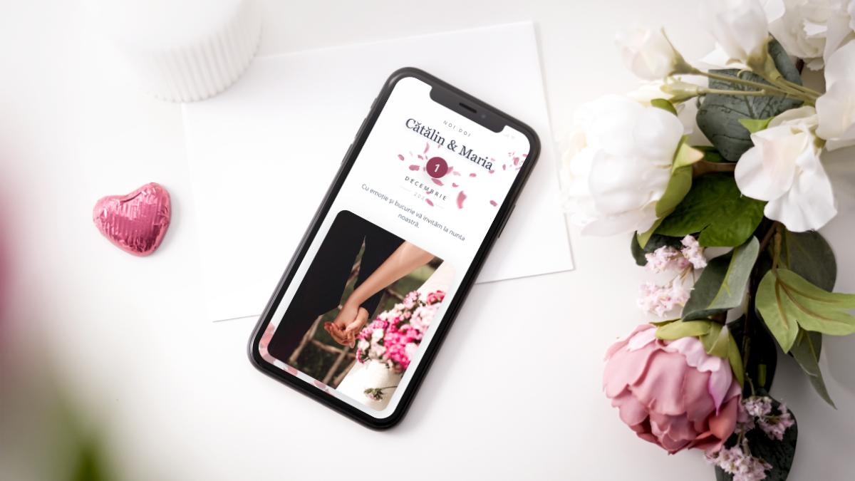 telefon pe site de invitații de nunta online