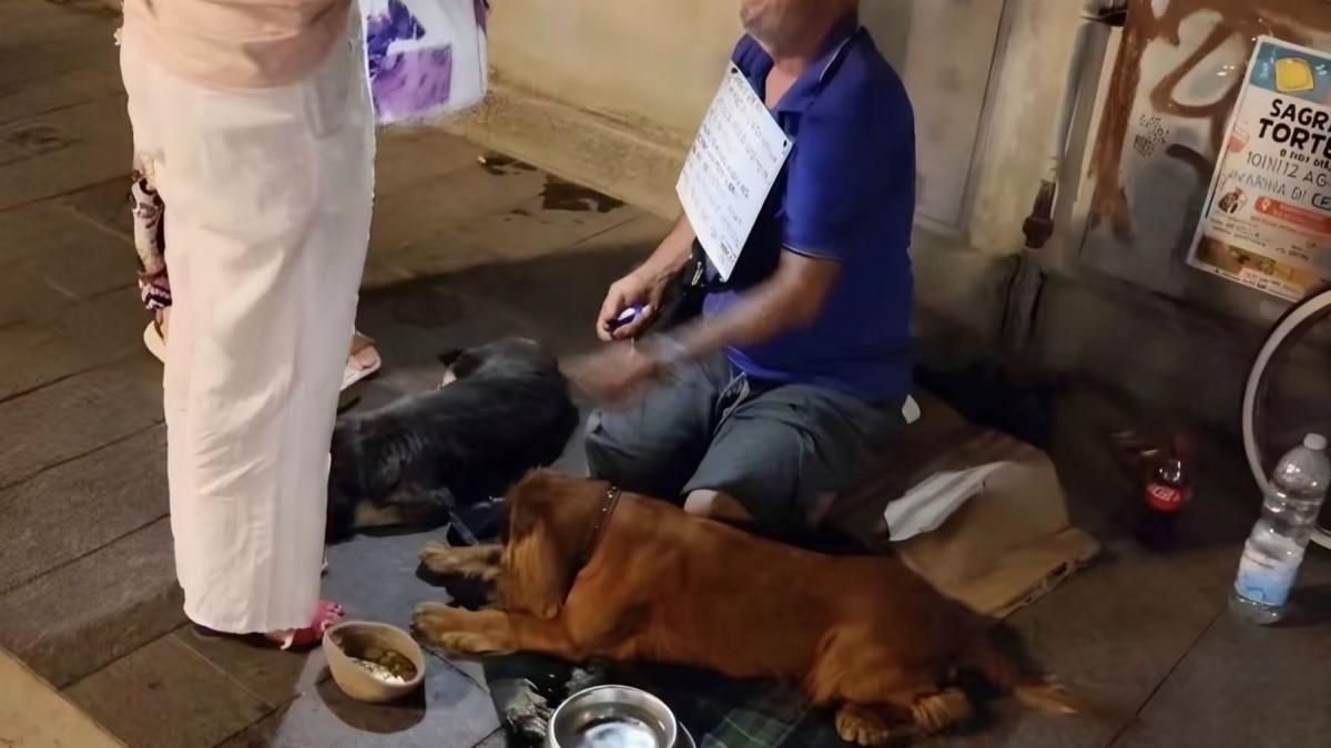 italienii s au mobilizat si strang bani pentru gheorghe si cateii sai ramasi pe strazi hai sa l ajutam sa se intoarca in romania