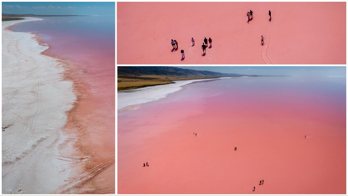 lacul tuz de sare roz patrimoniul unesco turcia atractie turistica 18 august 2026 fotografie drona