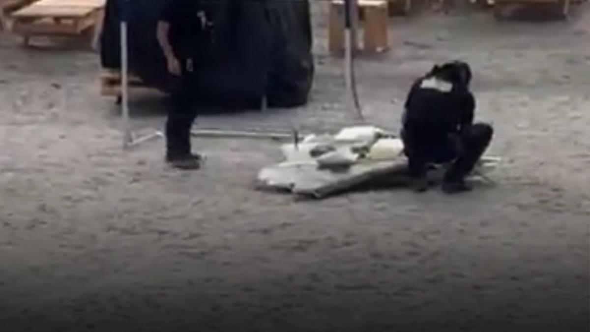 alerta la malul marii plaja din olimp a fost inchisa dupa ce a fost descoperita o bucata de drona cu explozibil