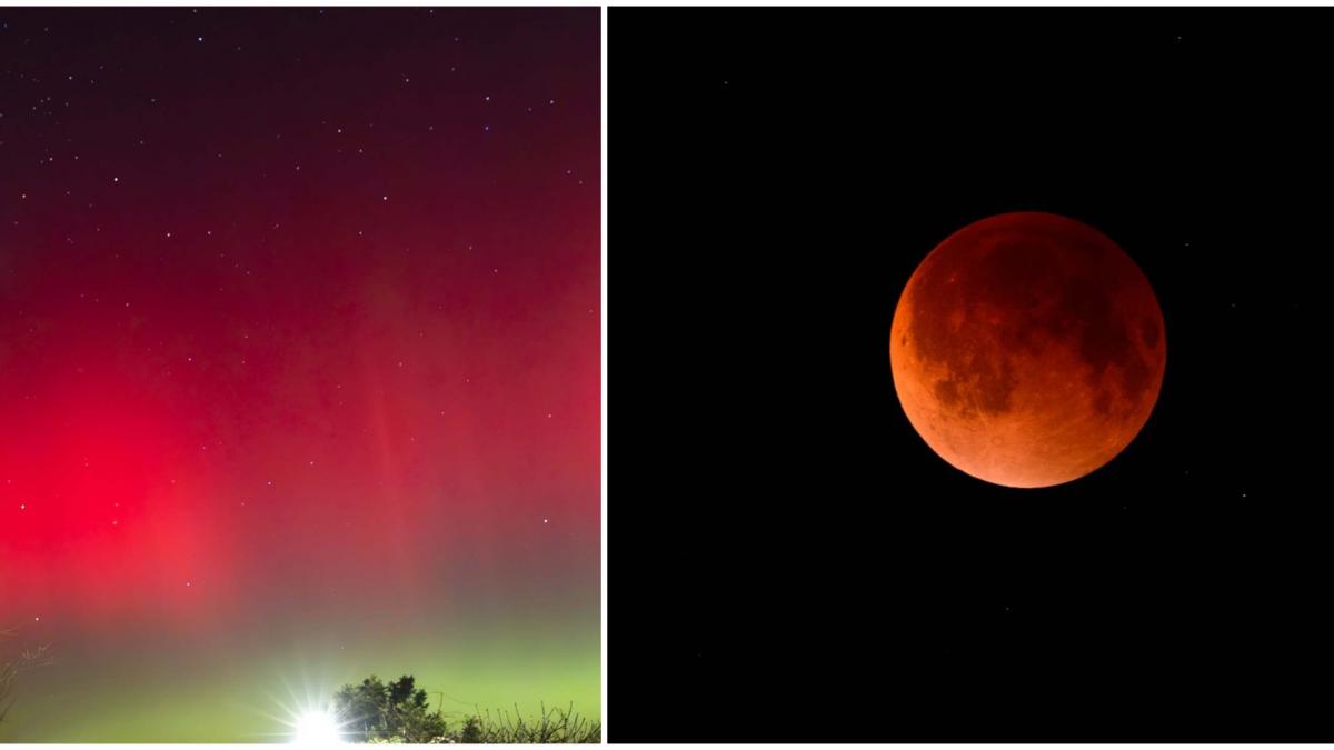 aurore boreale si luna rosie
