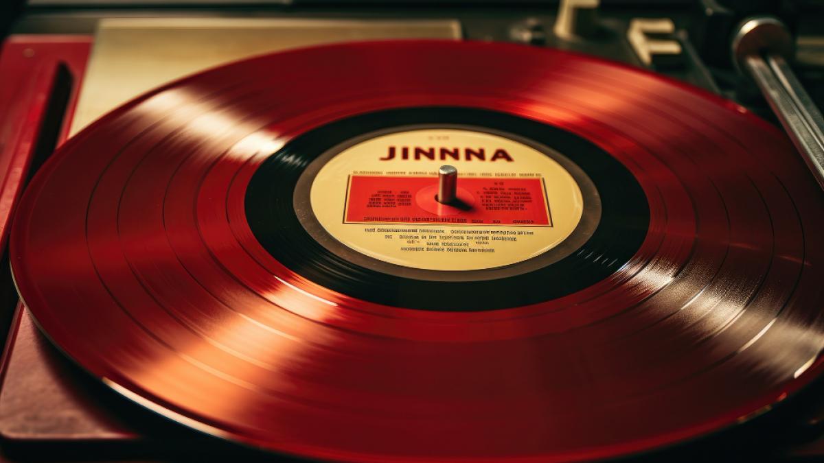 disc de vinil roșu 
