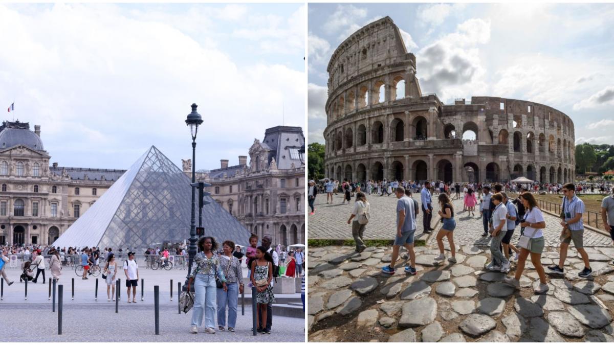 muzeul Luvru si Colosseumul