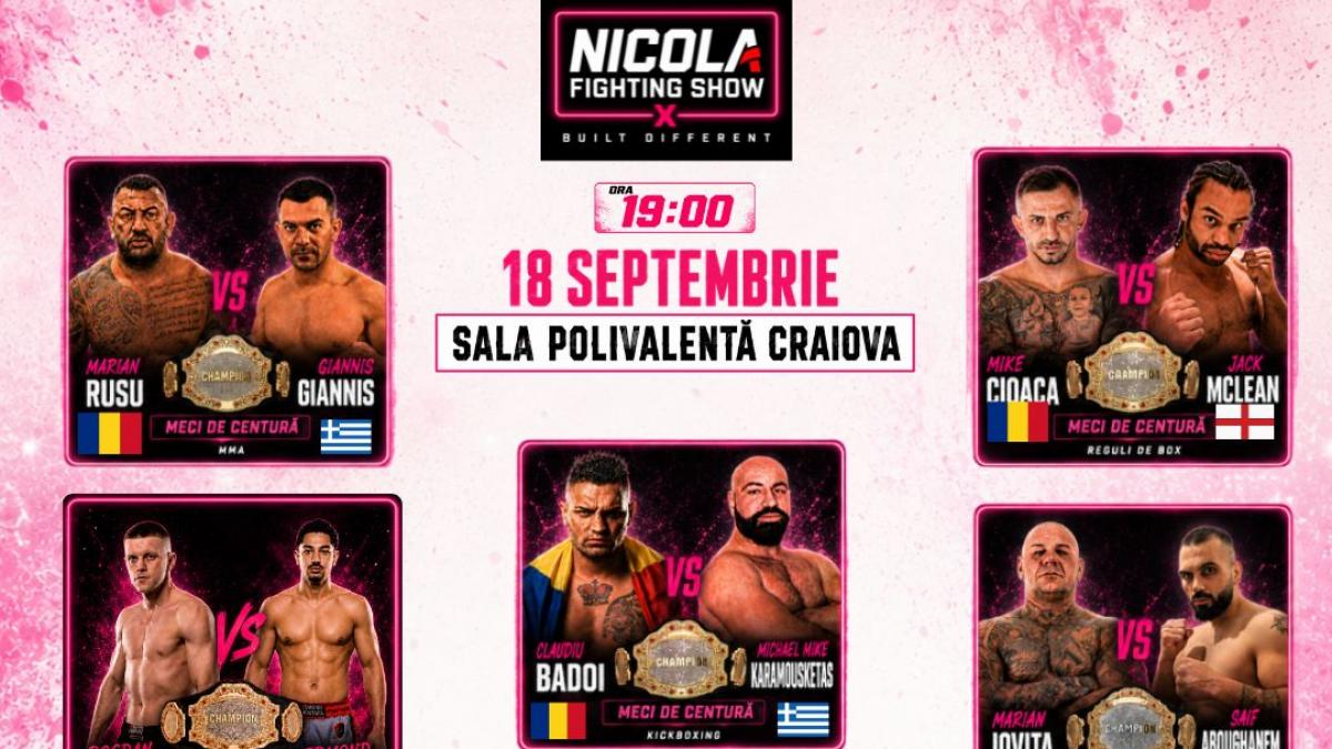 Nicola Fighting Show 5 – gală premium de MMA, box și kickboxing din Oltenia în 2026