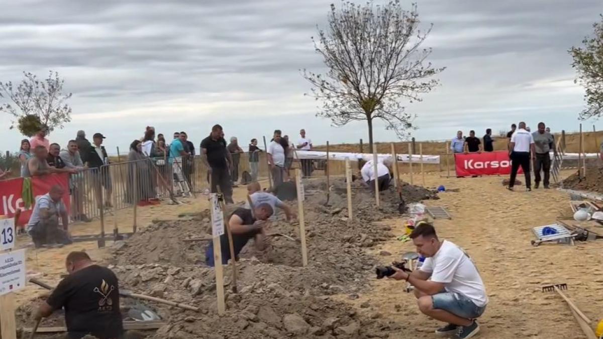 campionatul de sapat morminte din ungaria groparii au avut doua ore pentru o groapa de 1 6 metri pe ce loc au terminat rusii