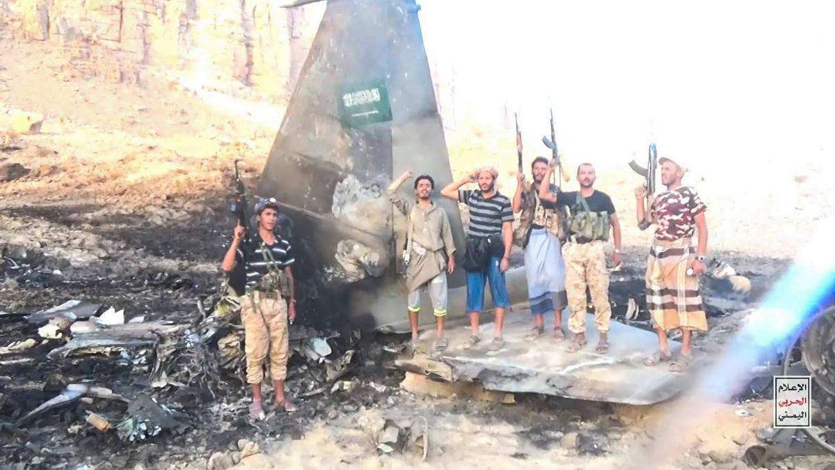 armata in slapi a rebelilor houthi anunta doborarea unui avion f 15 al arabiei saudite a fost doborat de o racheta fabricata local
