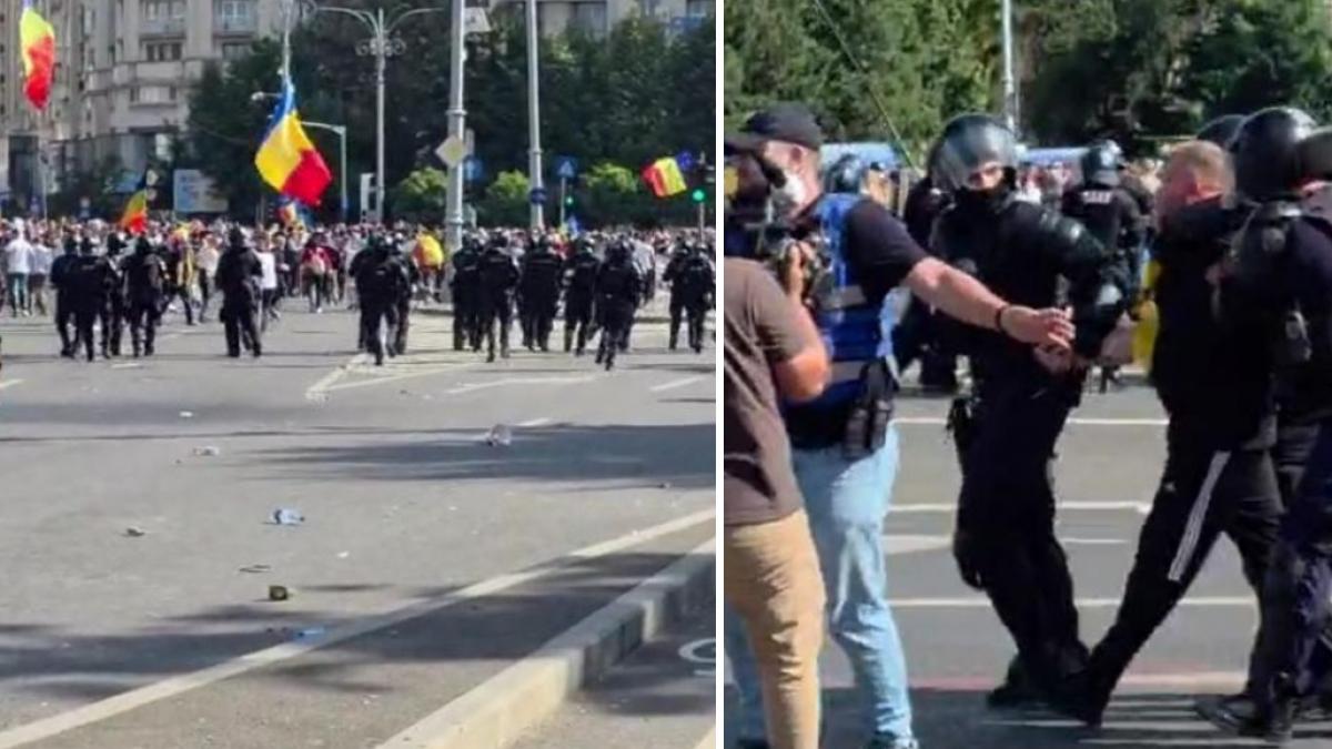 inca patru agitatori infiltrati la protestul oierilor din piata victoriei au fost arestati preventiv