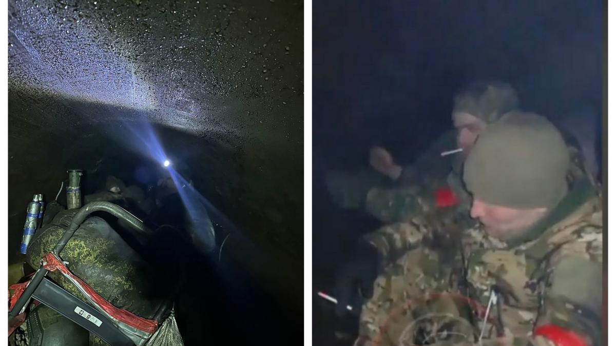 rusii au luat o din nou razna si au revenit la tactica disperata a infiltrarii liniilor ucrainene prin conductele de gaze