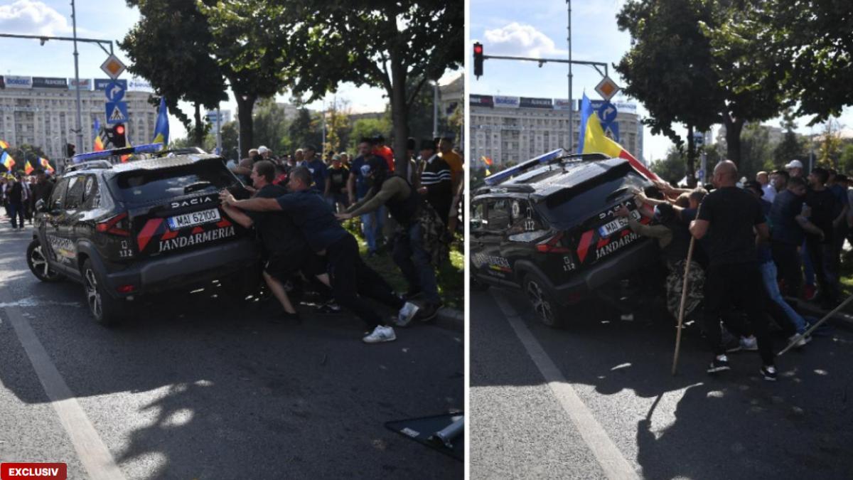 aur spune ca cei doi protestatari arestati dupa ce au aruncat cu garduri in jandarmi nu mai sunt membri de partid