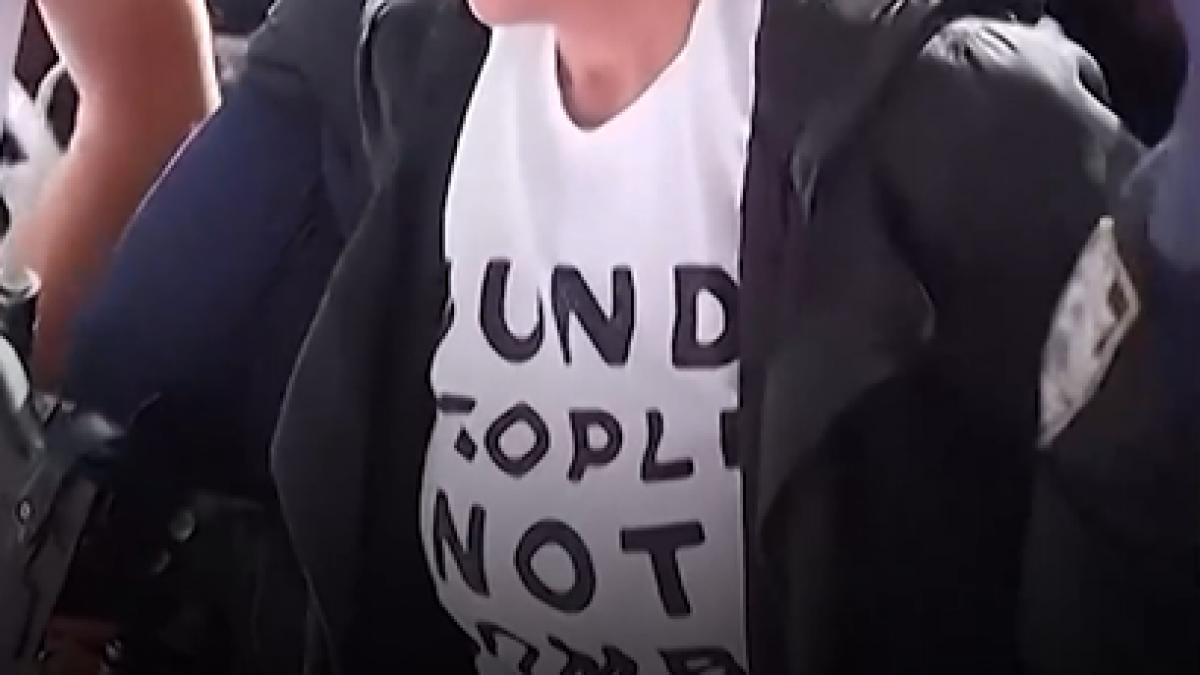 actrita susan sarandon retinuta la un protest pro palestina la new york
