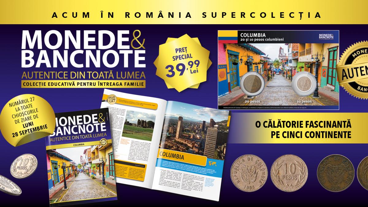 afiș număr nou din colecția monede si bancnote din America de Sud septembrie 2026 la chioșcuri 