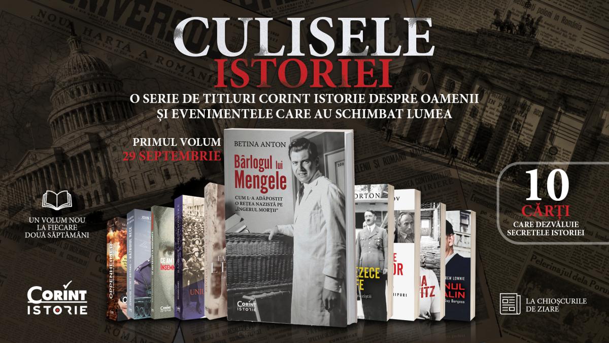 afis colectia de 10 carti Culisele Istoriei la chioșcuri septembrie 2026