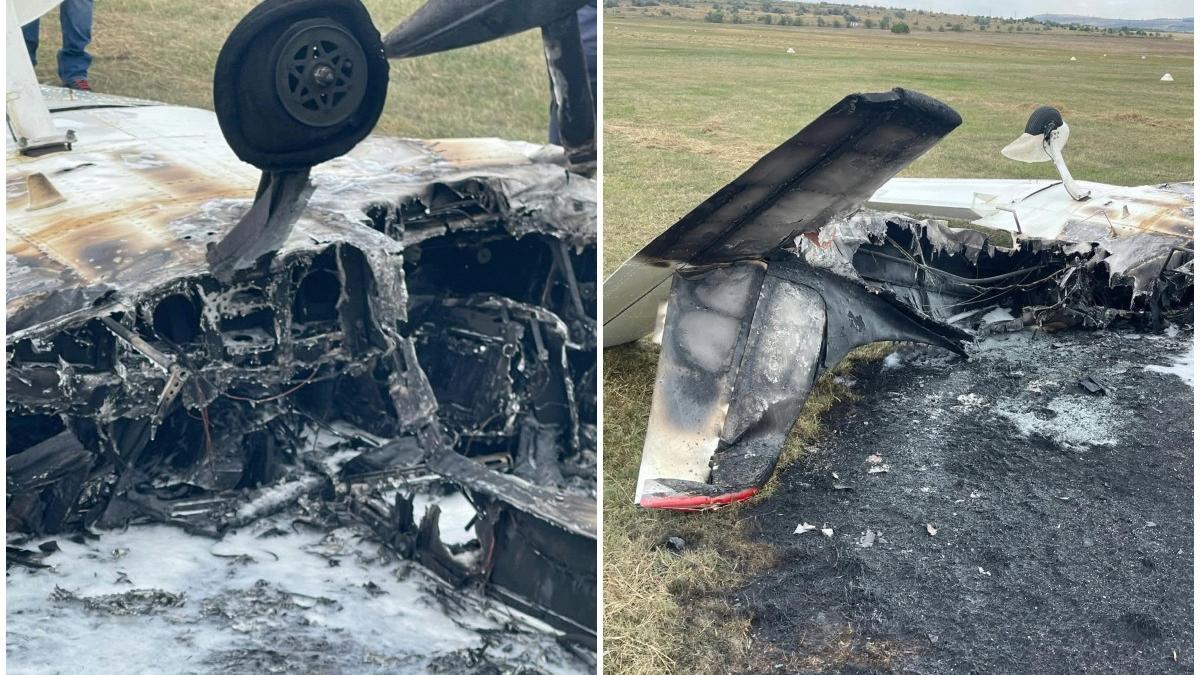 un avion de mici dimensiuni a aterizat fortat pe pista aerodromului iasi pilotul a fost ranit si a ajuns la spital