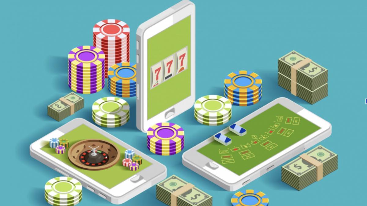poza vectori telefoane mobile cu cazino online pe ecrane, bani si jetoane pe lângă 