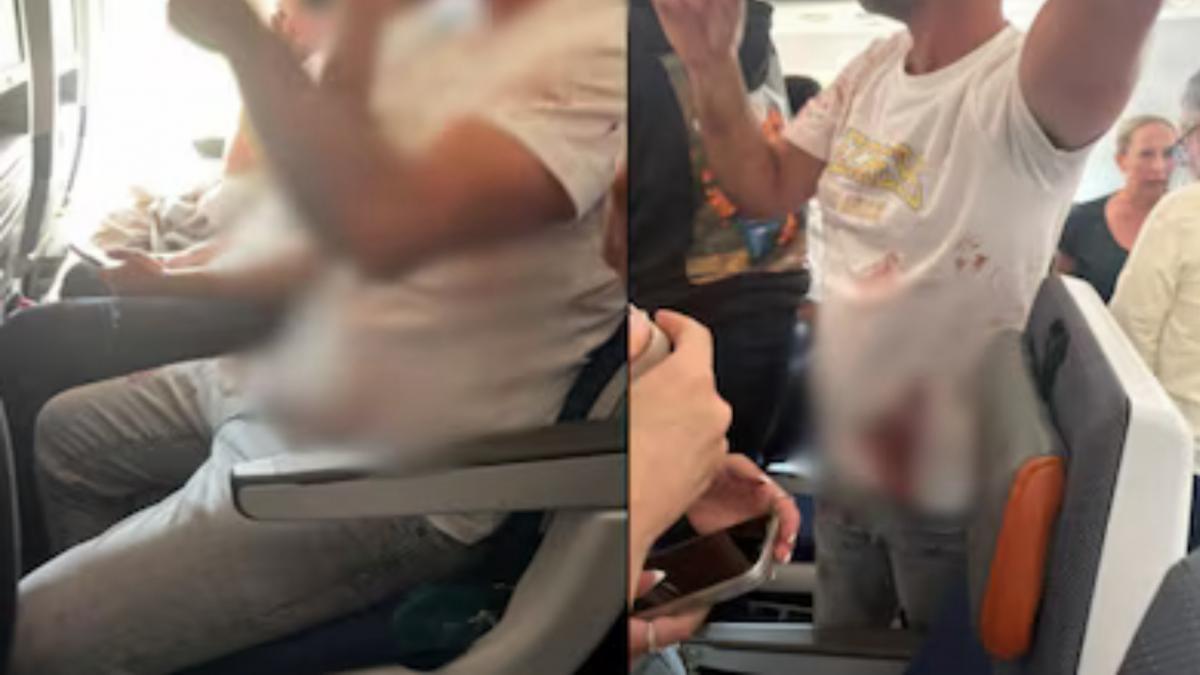 primele imagini din avionul flydubai pe care pilotul a incercat sa il deturneze cand zbura spre israel un pasager are sange pe tricou