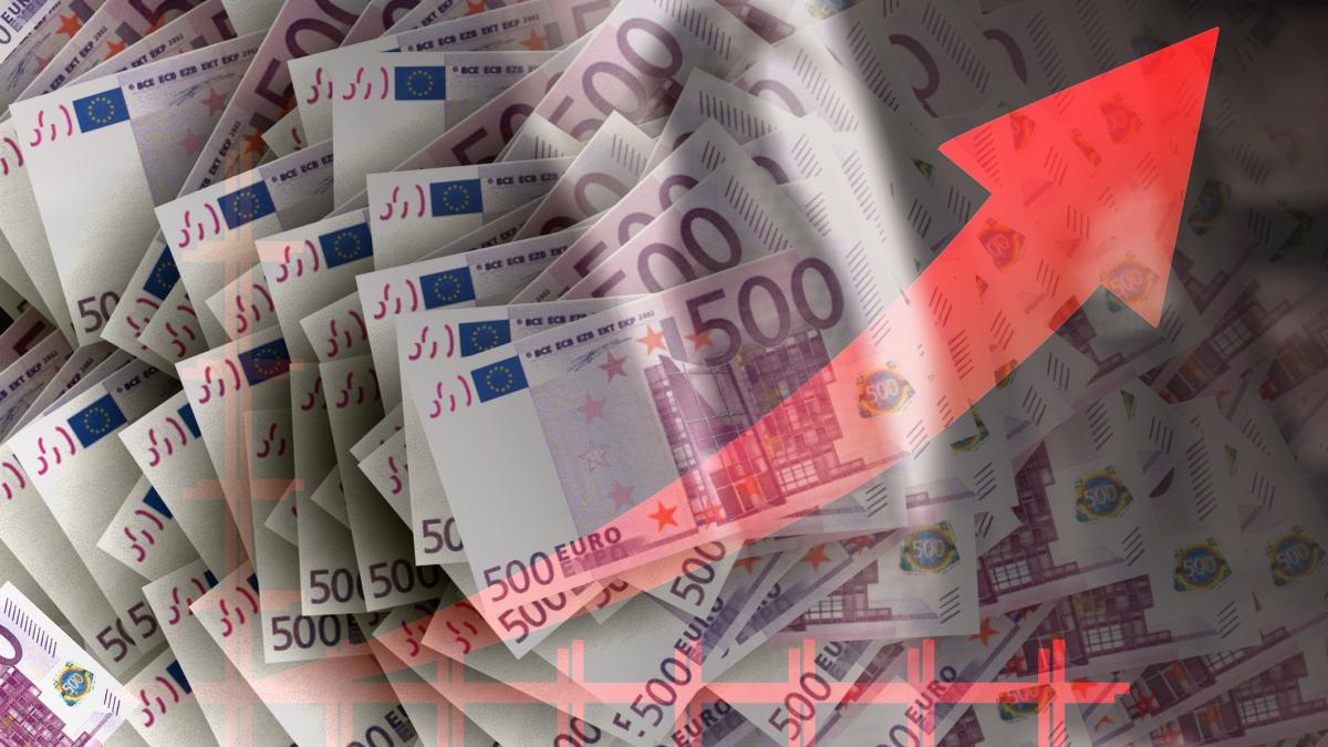 euro cu sageata in sus