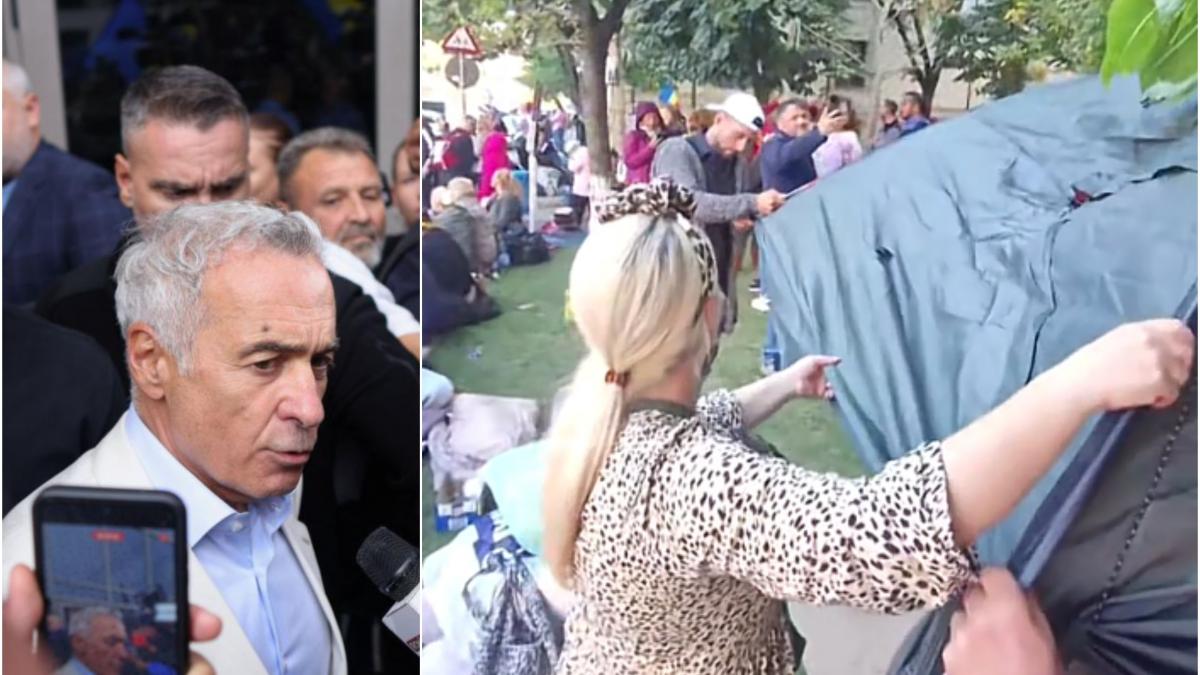 sustinatorii lui calin georgescu au venit cu cortul si chiar cu copiii in fata arestului central imaginile care au starnit revolta
