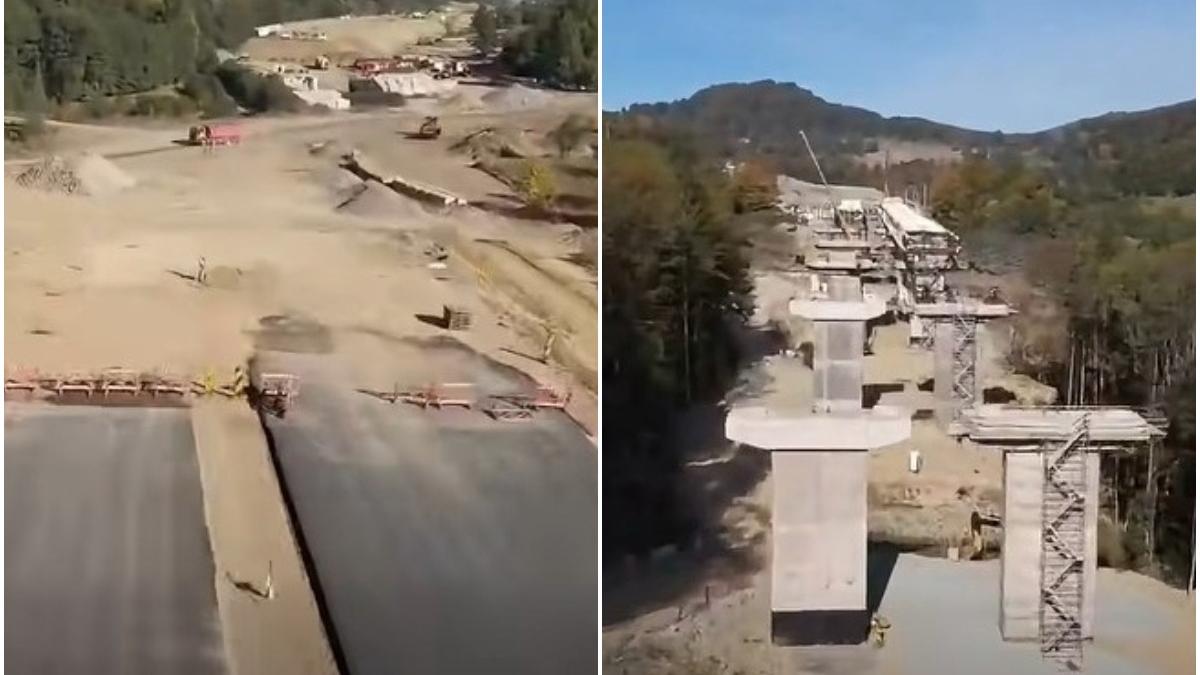 imagini de pe santierul autostrazii a1 cnair stadiul fizic al lucrarilor pe sectiunea 3 cornetu tigveni se apropie de 19