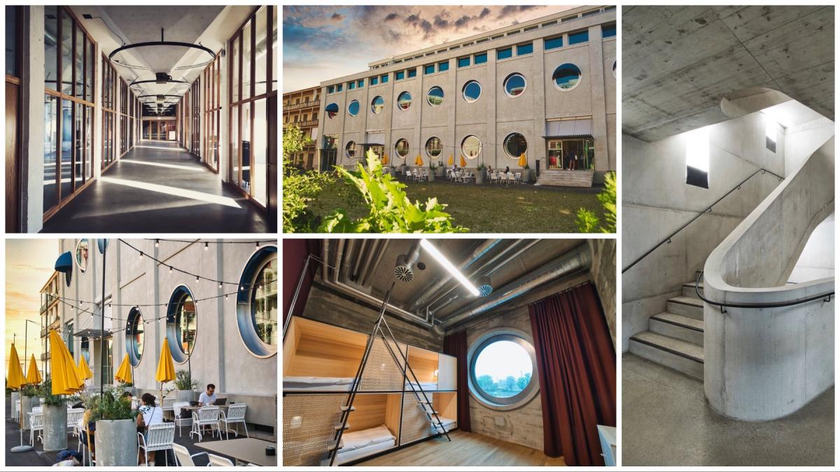 fost siloz cereale transformat hostel restaurant hub afaceri silo basel elvetia