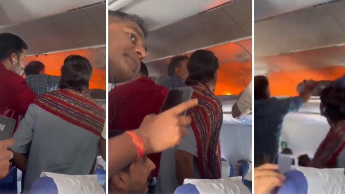 un incendiu a izbucnit la bordul unui avion cu 168 de pasageri pilotii au cerut sa aterizeze de urgenta pe un aeroport din india