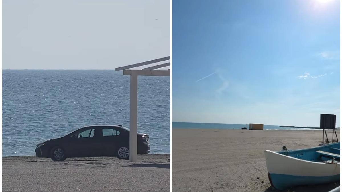 masina pe plaja
