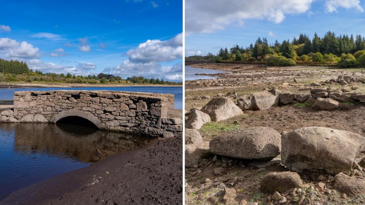 colaj - Seceta a scos la iveală sate vechi de 4.000 de ani, ascunse sub apele unui lac de acumulare din Devon, Anglia-