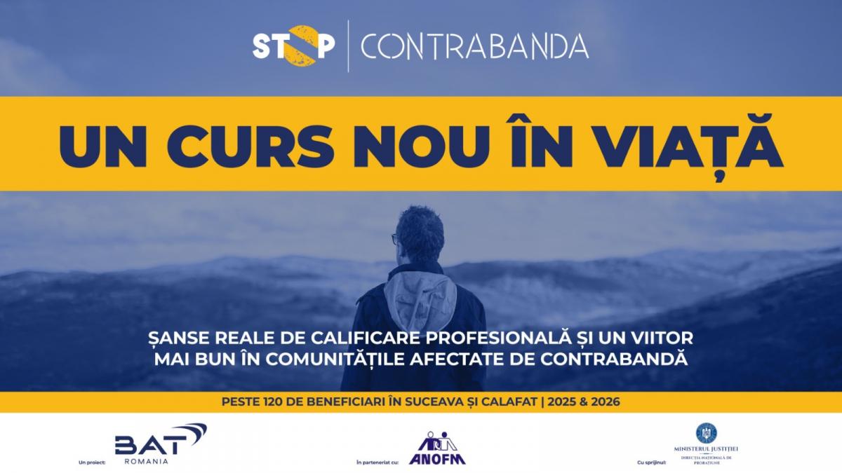 afis publicitar BAT in colaborare cu ANOFM pentru formare profesională 