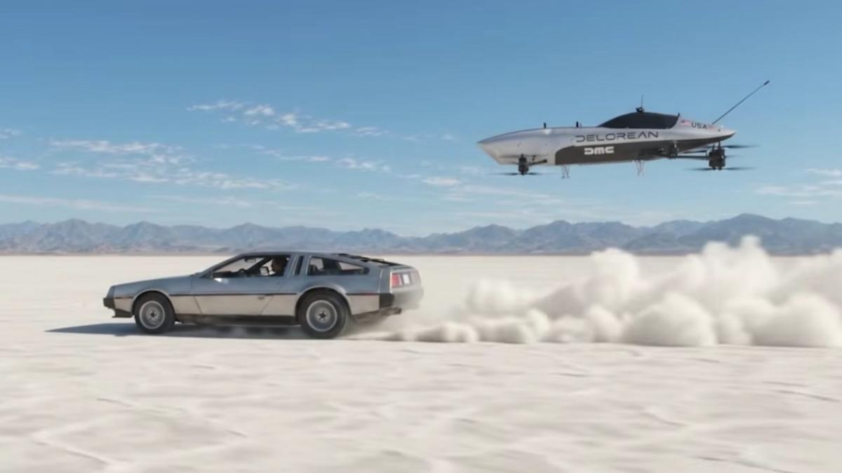 visul tesla de a construi o masina zburatoare are un rival puternic delorean intra in cursele aeriene electrice