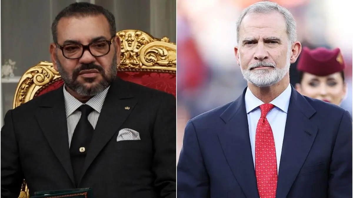 Regele Mohammed al VI-lea al Marocului și Regele Felipe al VI-lea al Spaniei