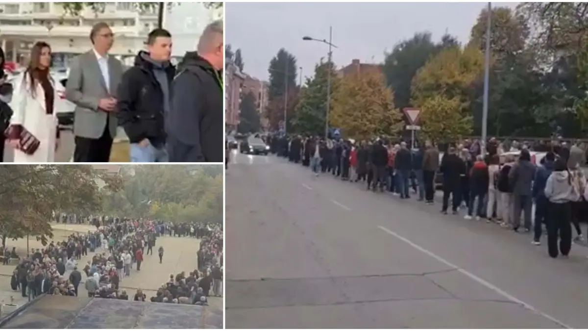 cozile uriase de la alegerile cruciale din serbia pana si vucic a stat aproape doua ore la rand ca sa voteze
