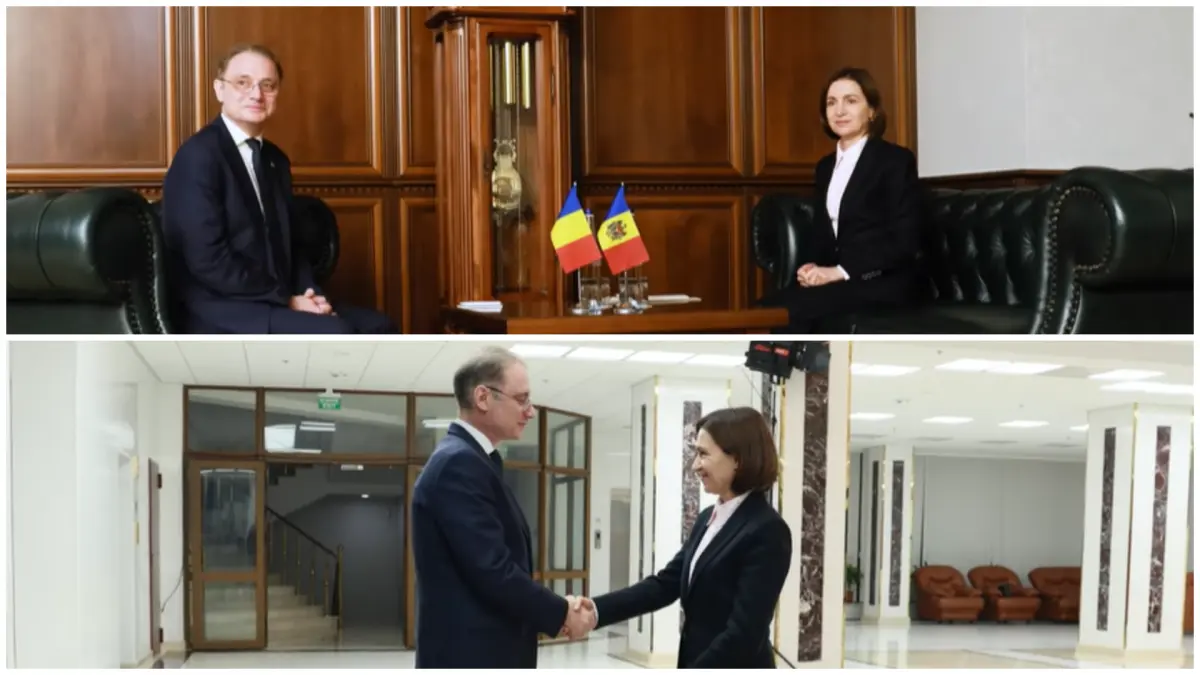 maia sandu l a primit pe premierul luca niculescu la chisinau imagini de la intalnirea celor doi