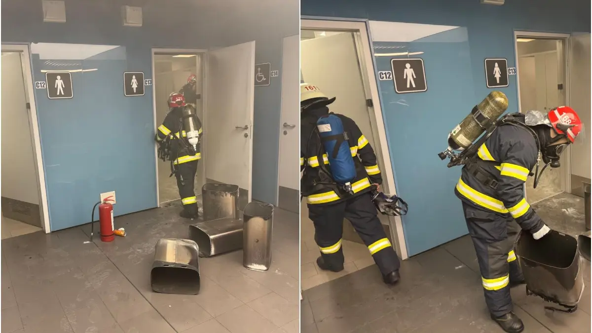 incendiu la aeroportul henri coanda o femeie ar fi dat foc culoarului dintre terminalele de sosiri si plecari