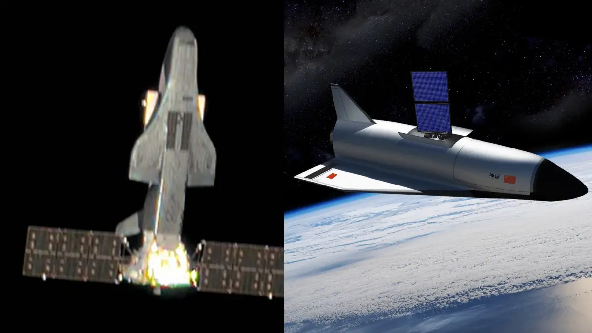 prima imagine clara cu avionul spatial secret al chinei publicata de sua dragonul divin a lansat 9 obiecte misterioase pe orbita