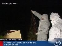 Un italian a fost împuşcat la vânătoare, în Arad <font color=red>(VIDEO)</font>