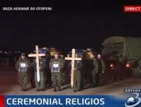 Ceremonial religios în memoria echipajului din elicopterul prăbuşit în Argeş