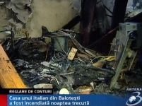 Casa unui italian a fost incendiată, lângă Bucureşti