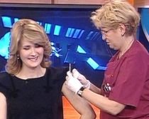 Alessandra Stoicescu s-a vaccinat în direct împotriva gripei porcine (VIDEO)
