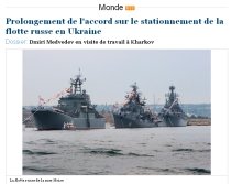 Ucraina va permite navelor ruseşti să staţioneze în Crimeea în schimbul ieftinirii gazelor