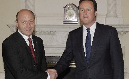 Traian Băsescu se află în vizită la Londra. Şeful statului a avut o întrevedere cu premierul Marii Britanii