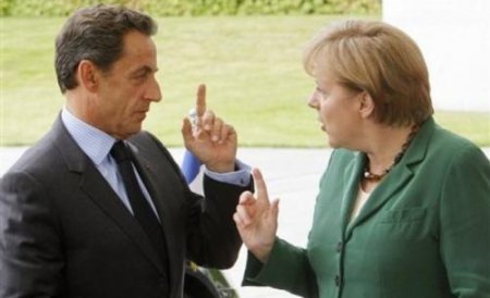 Sarkozy şi Merkel: Prăbuşirea economiei Italiei ar conduce inevitabil la sfârşitul euro