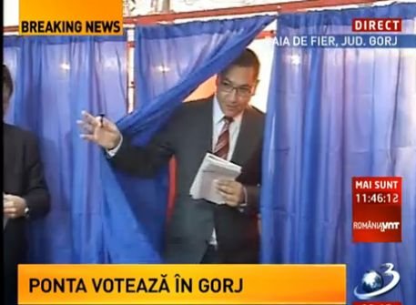 Victor Ponta, la secţia de votare: Am votat cu speranţa că putem să facem lucrurile mult mai bine decât până acum