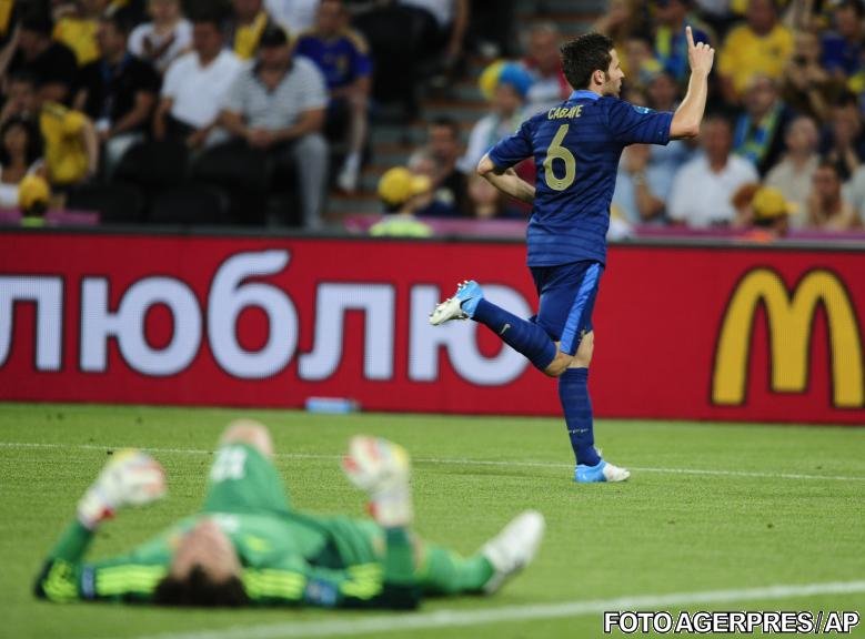 EURO 2012: Franţa câştigă cu 2-0 în faţa Ucrainei la Donetsk