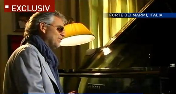 Dedicaţia lui Andrea Bocelli pentru români. &quot;Transmit publicului român multă fericire şi bucurie!&quot;
