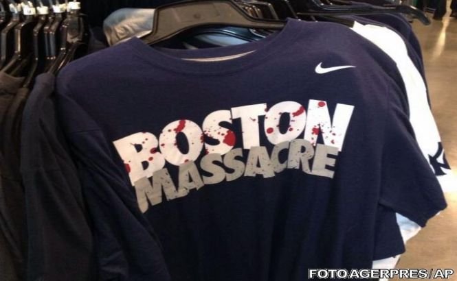 Legendarul tricou Boston Massacre, retras de la vânzare de Nike după atentatele de la maraton