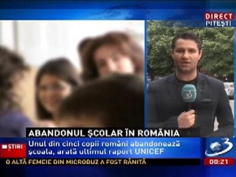 School dropout rate rising. One in five Romanian children drop out of school