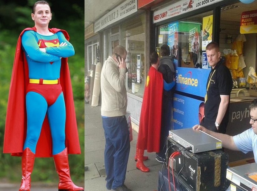 Superman există şi trăieşte în Marea Britanie. Uite cum a ajutat la arestarea unui hoţ care tocmai jefuise un magazin 
