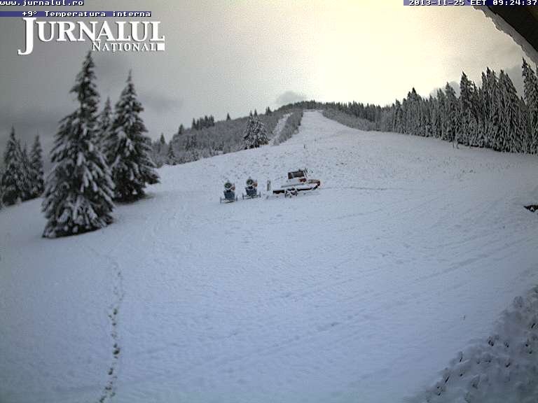 NINGE la munte! Imagini LIVE de pe pârtiile din România. Ce se va întâmpla cu vremea astăzi: &quot;Temperaturile ajung la -10 grade&quot;